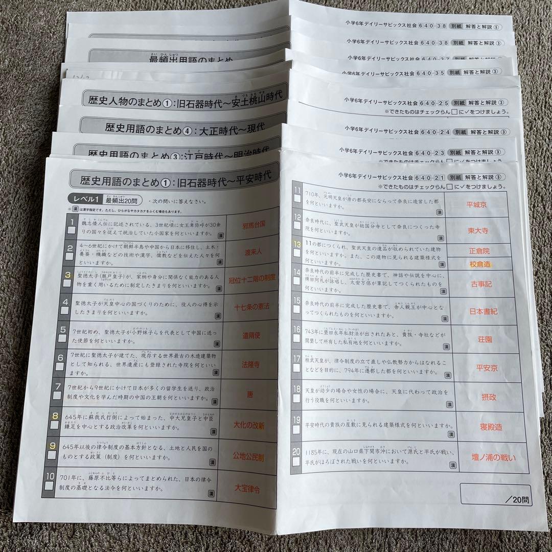 最新　サピックス　6年生　社会　表紙　夏講習　デイリーステップ　ポイントの整理