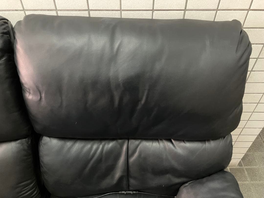 島忠　本革電動リクライニング3人掛けソファ トリプルソファー　レザー　セパレート