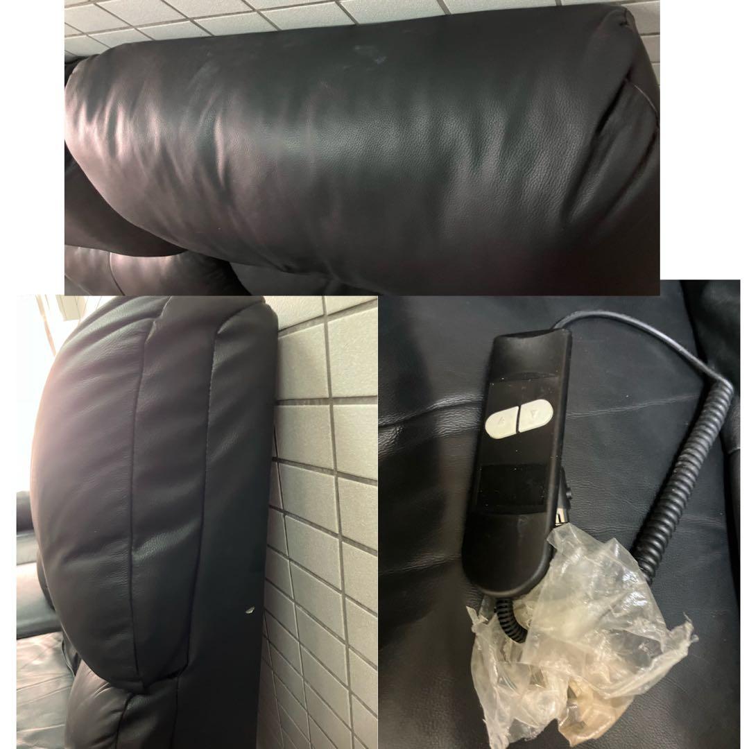 島忠　本革電動リクライニング3人掛けソファ トリプルソファー　レザー　セパレート