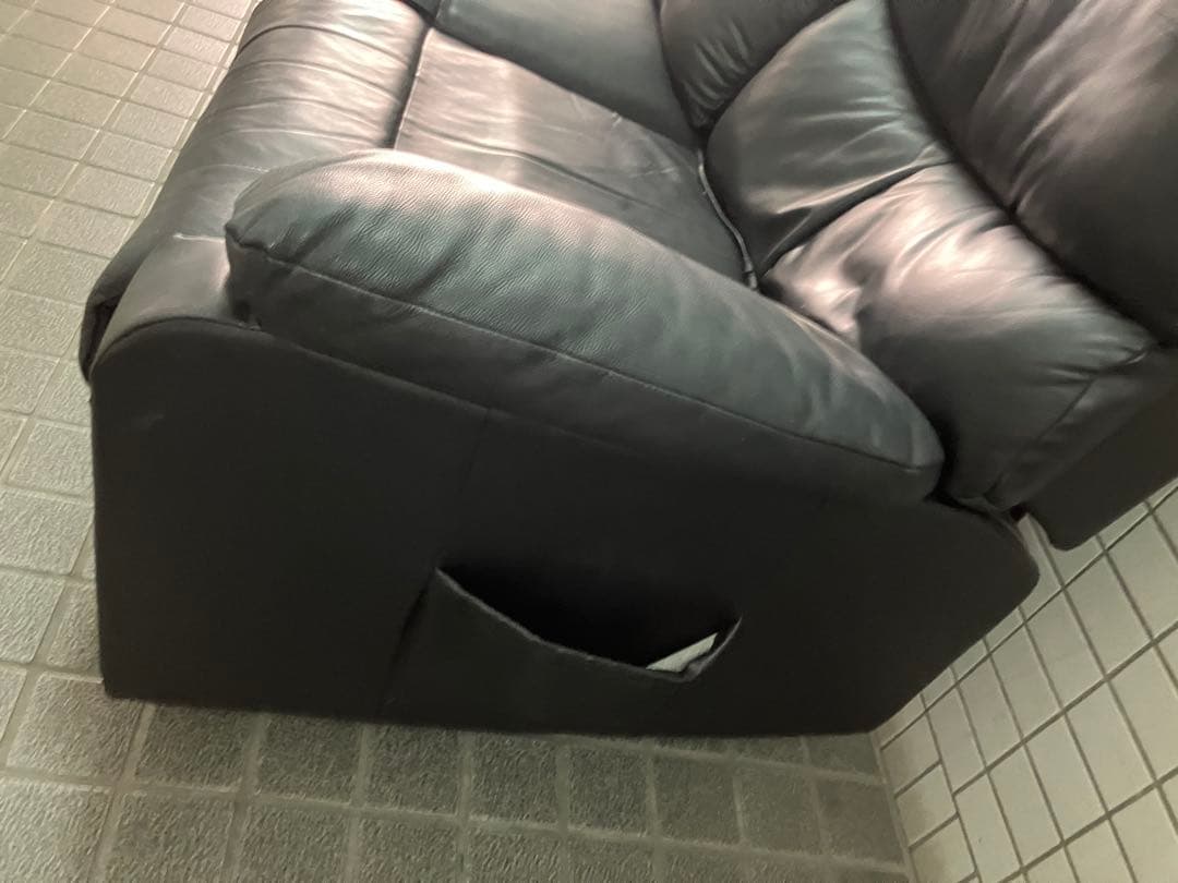 島忠　本革電動リクライニング3人掛けソファ トリプルソファー　レザー　セパレート