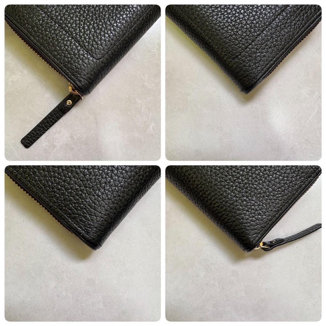 美品　kapespade ケイトスペード　長財布　タッセル　レザー　ブラック