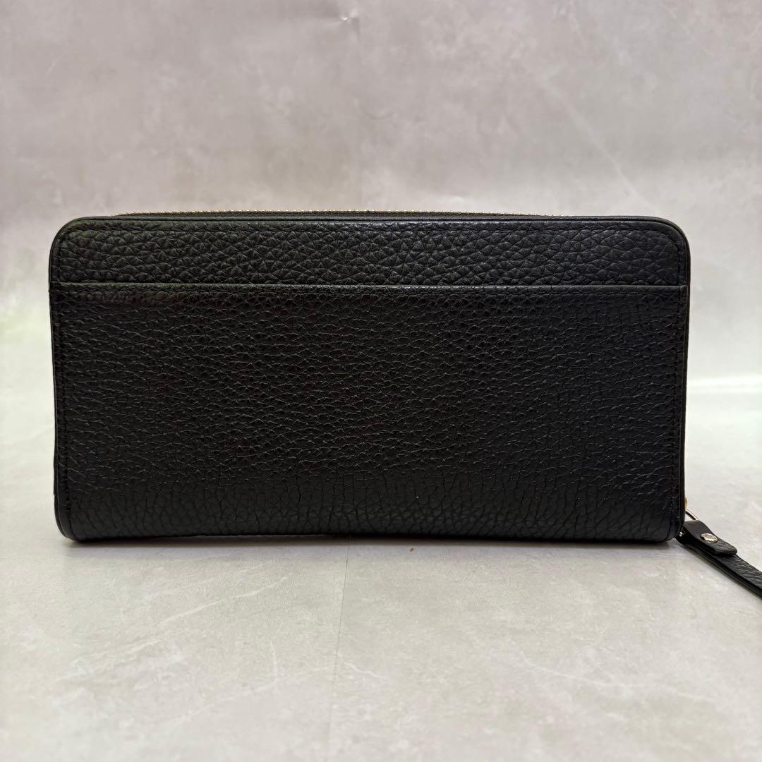 美品　kapespade ケイトスペード　長財布　タッセル　レザー　ブラック
