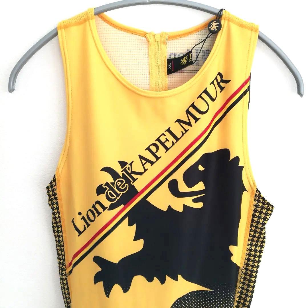 リオンドカペルミュールトライフィットスーツ千鳥格子ビブパンツXLサイクルジャージ