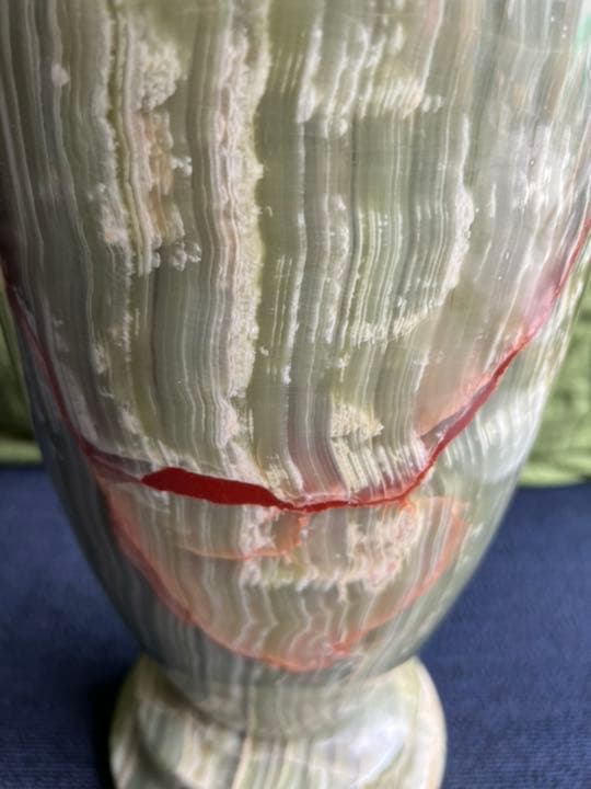 オニックス花瓶 オニキス 飾り壺 大理石 壺