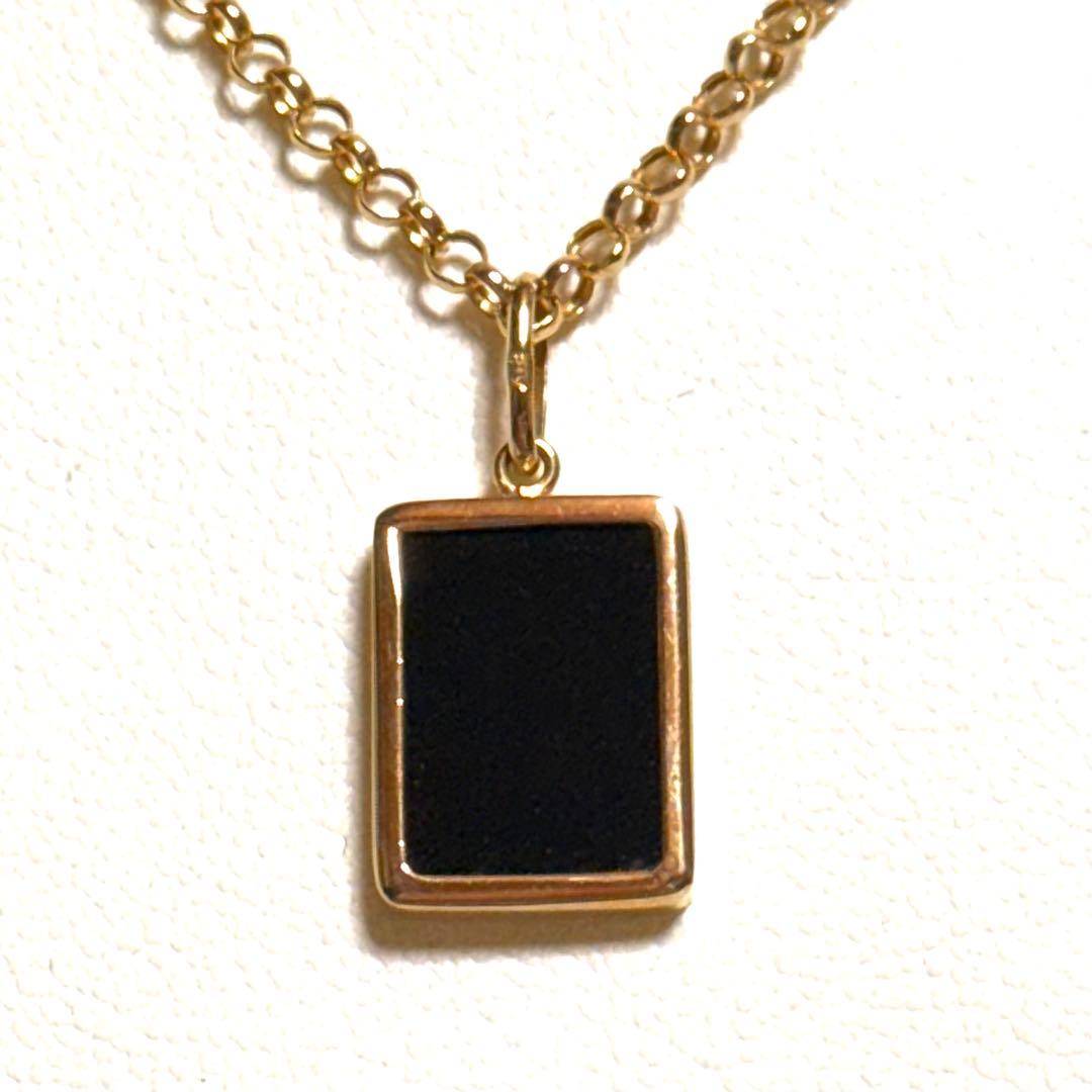 K18 オニキス ペンダントトップ