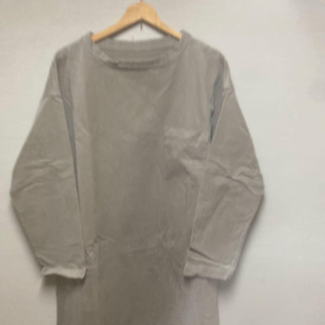 ワンピース TOUJOURS Long Sleeve Big T-Shirt Dress