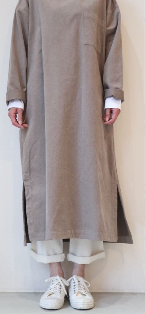 ワンピース TOUJOURS Long Sleeve Big T-Shirt Dress