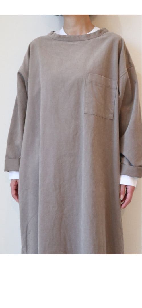 ワンピース TOUJOURS Long Sleeve Big T-Shirt Dress