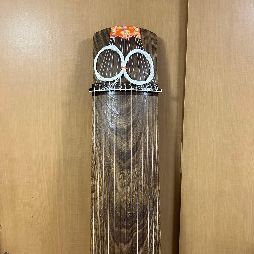 13弦 筝 琴　詩絵あり　すだれ彫り