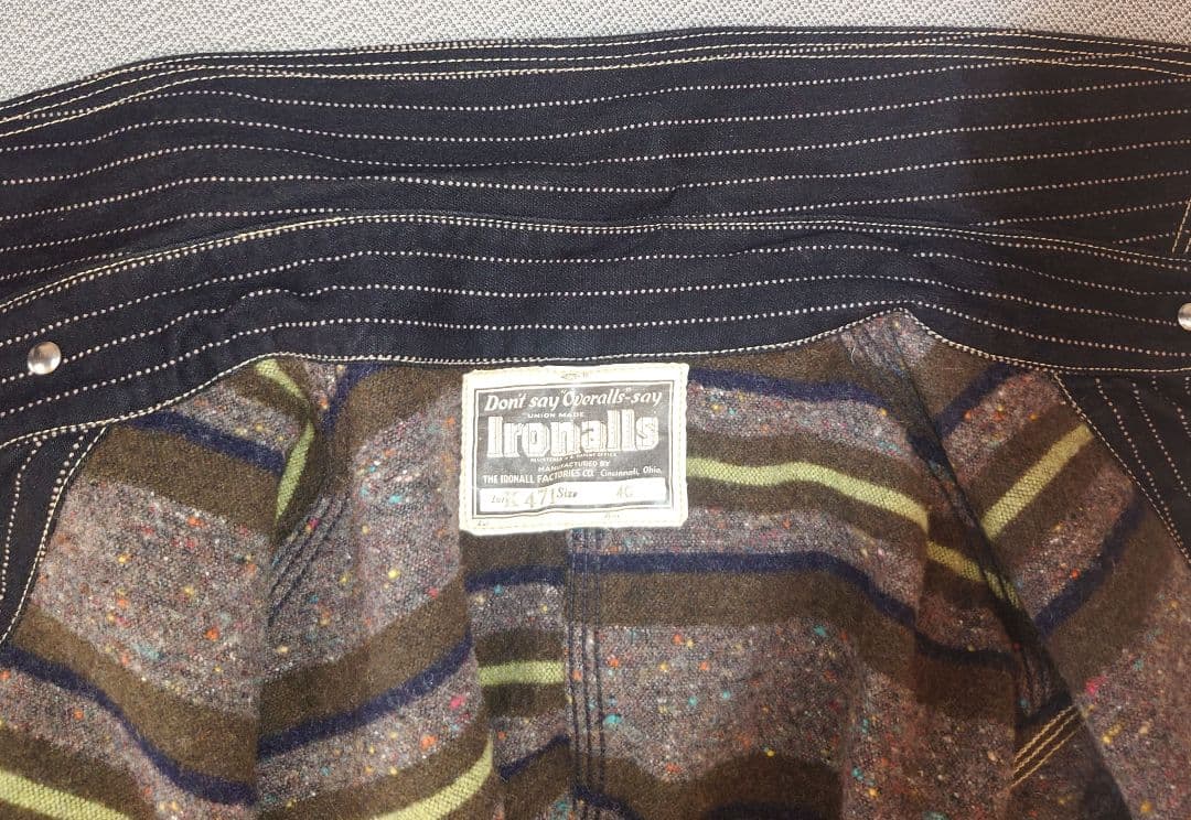 フリーホイーラーズ　黒ウォバッシュカバーオール ウールライナー付 Size40