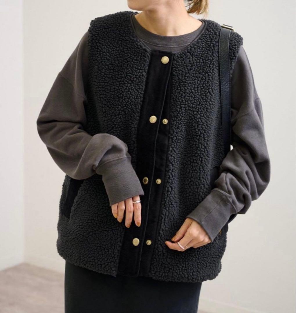 Barbour ボアベスト ブラック