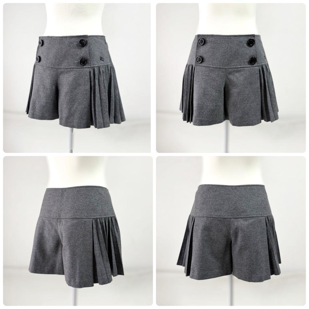 バーバリー ブルーレーベル キュロット プリーツ スカート ショートパンツ 38