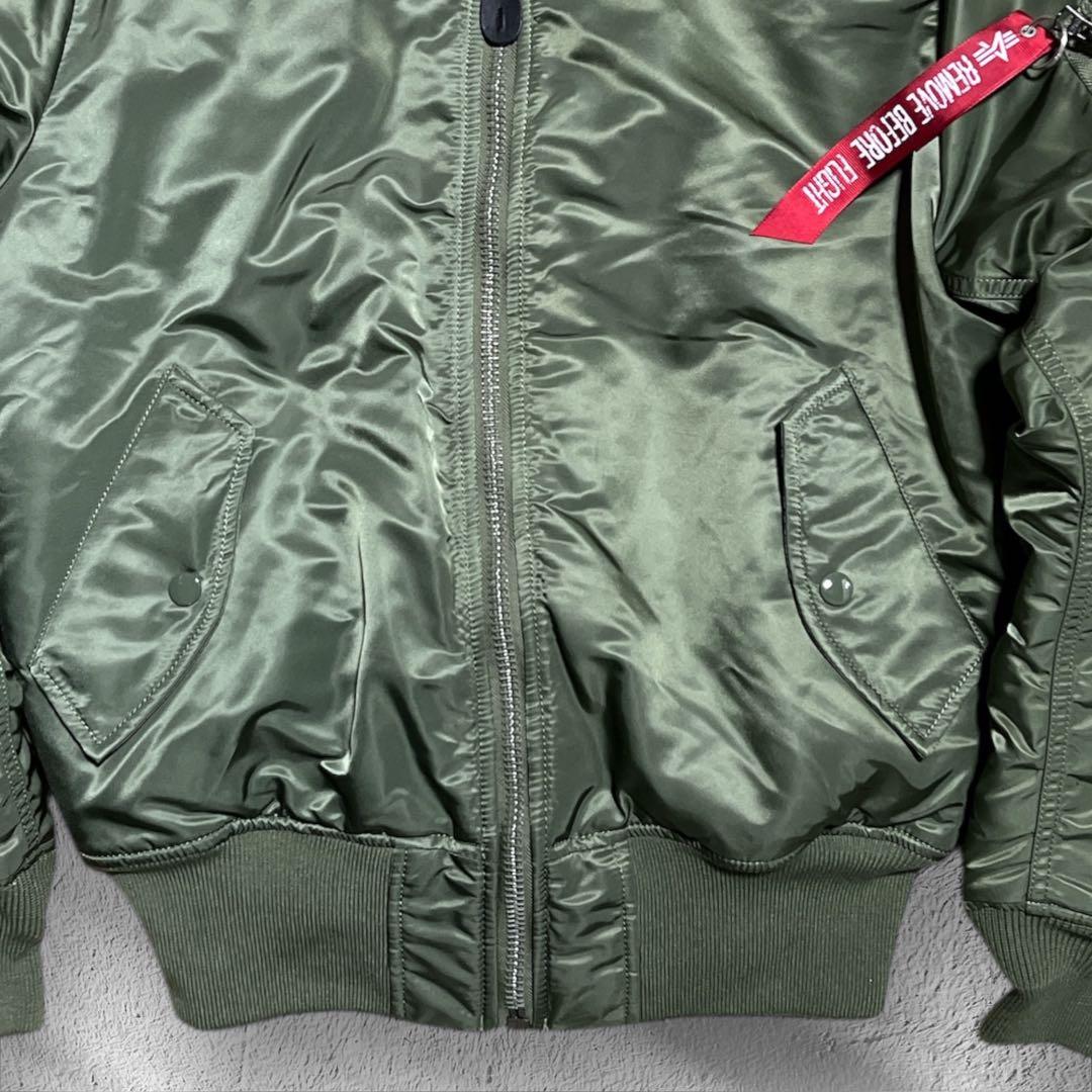 アルファインダストリーズ MA-1 フライトジャケット グリーン　オレンジ　限定