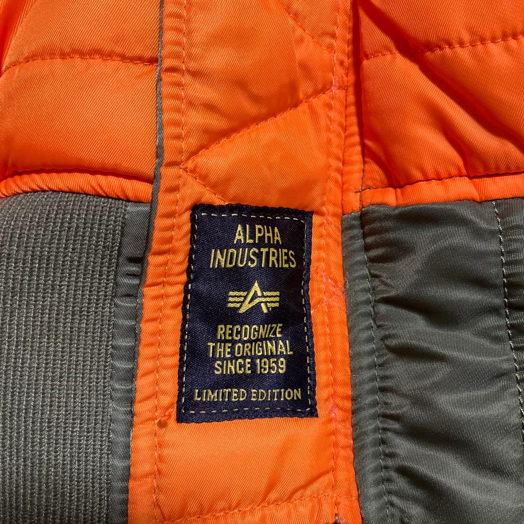 アルファインダストリーズ MA-1 フライトジャケット グリーン　オレンジ　限定