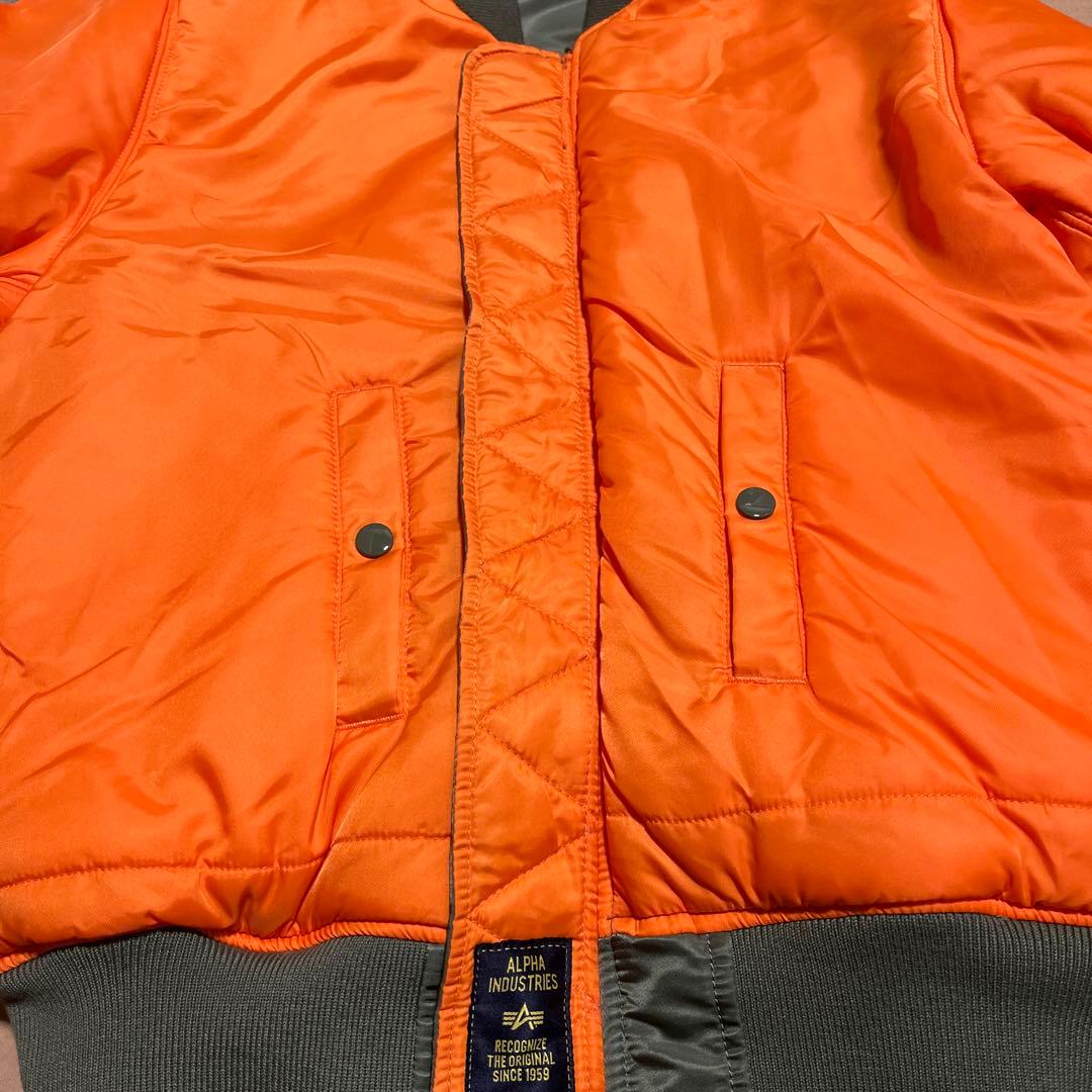 アルファインダストリーズ MA-1 フライトジャケット グリーン　オレンジ　限定