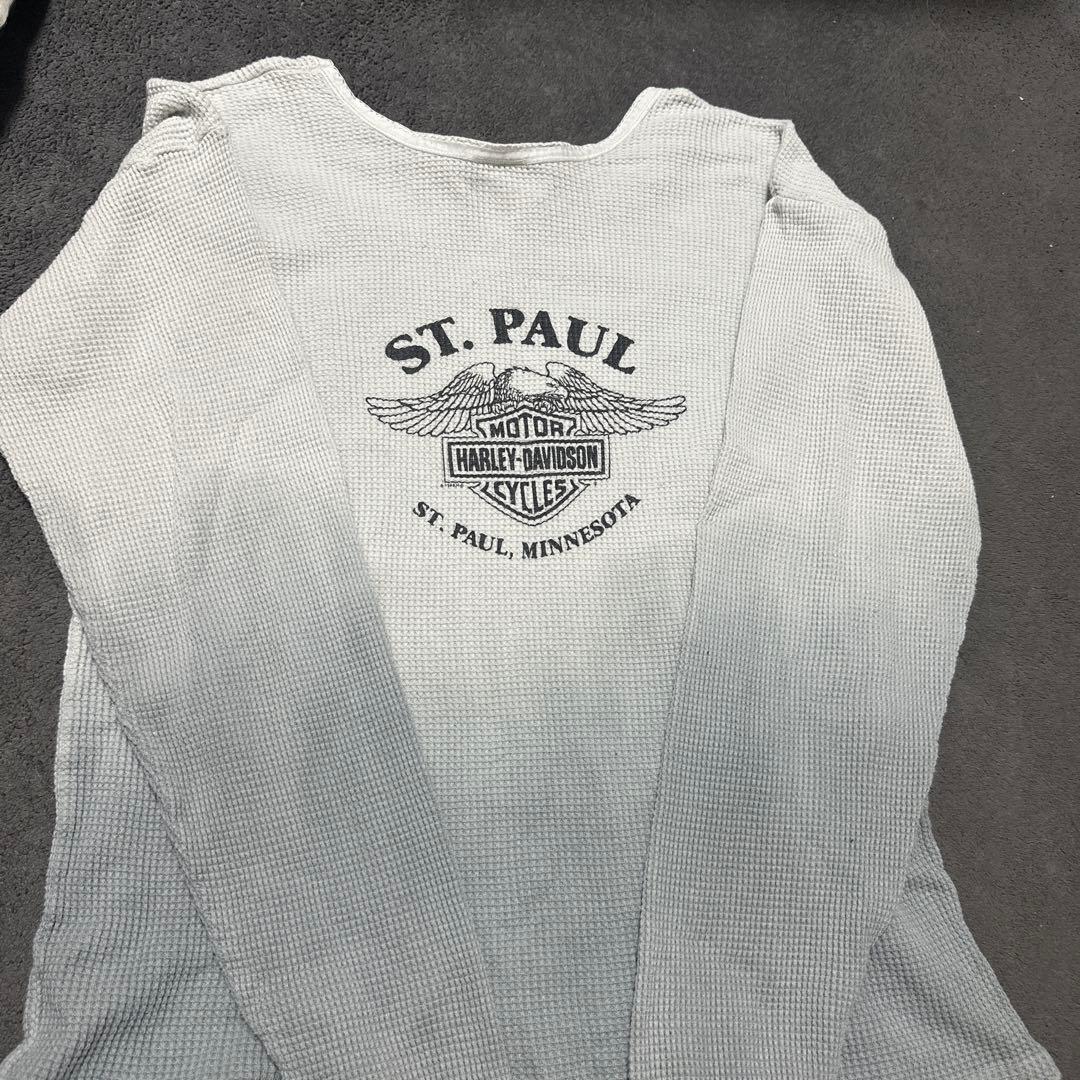 Harley-Davidson 長袖カットソー ホワイトサーマルハーレーロンT