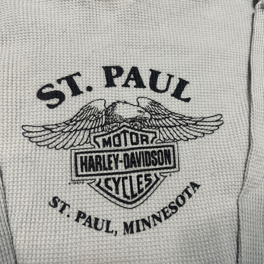 Harley-Davidson 長袖カットソー ホワイトサーマルハーレーロンT