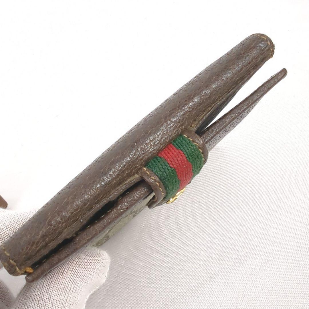 【良品】GUCCI グッチ GG柄 シェリーライン 二つ折り 財布 ヴィンテージ