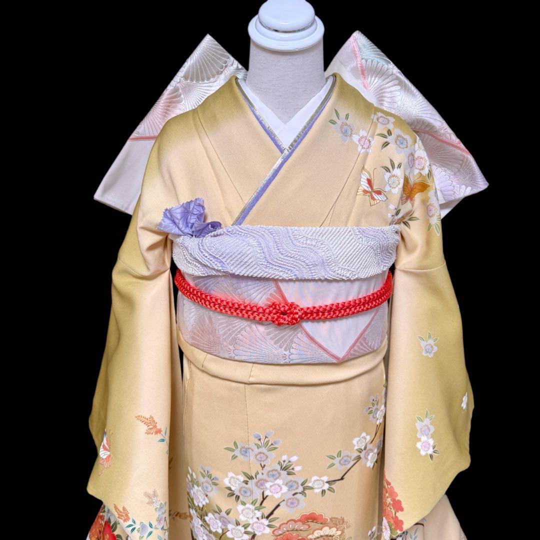 振袖フルセット　やまと誂製　古典柄　正絹長襦袢　裄丈長め　151〜166cm