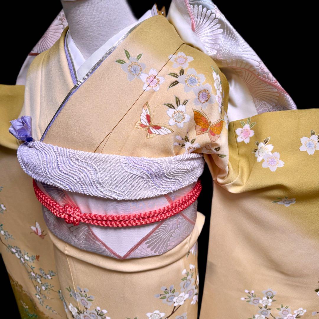 振袖フルセット　やまと誂製　古典柄　正絹長襦袢　裄丈長め　151〜166cm
