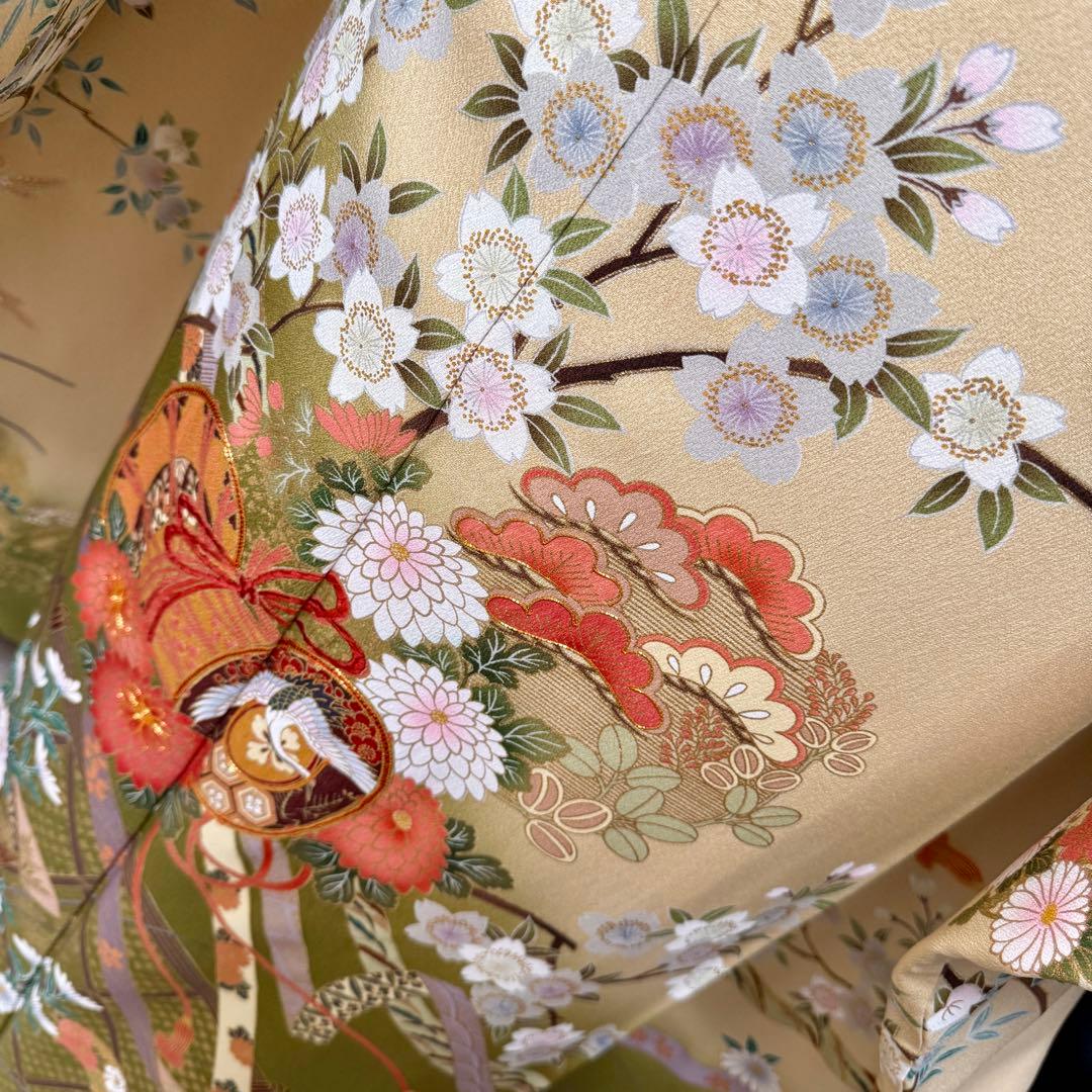 振袖フルセット　やまと誂製　古典柄　正絹長襦袢　裄丈長め　151〜166cm