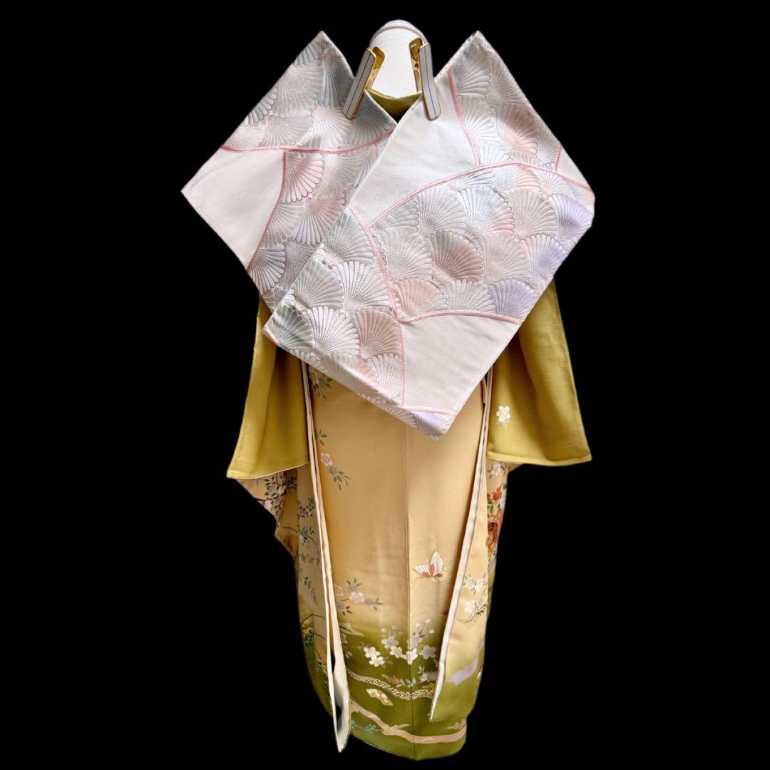 振袖フルセット　やまと誂製　古典柄　正絹長襦袢　裄丈長め　151〜166cm