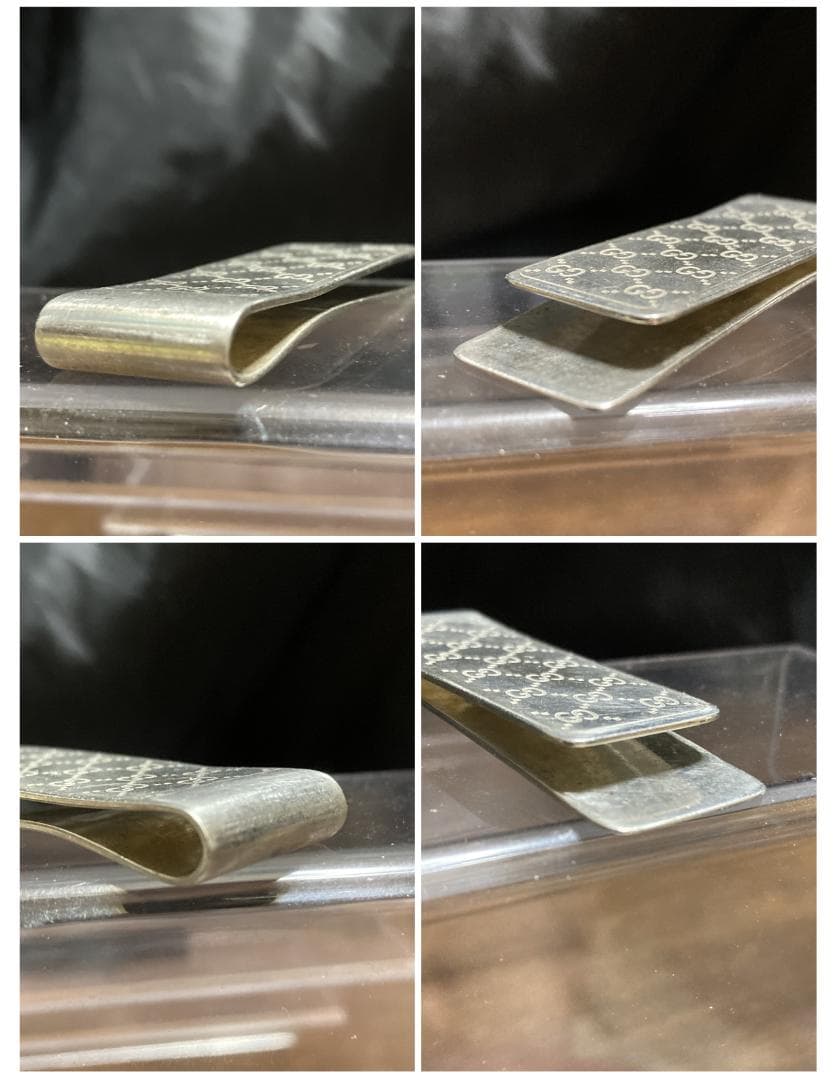 グッチ マネークリップ GG柄 グッチシマ ダブルG シルバー925