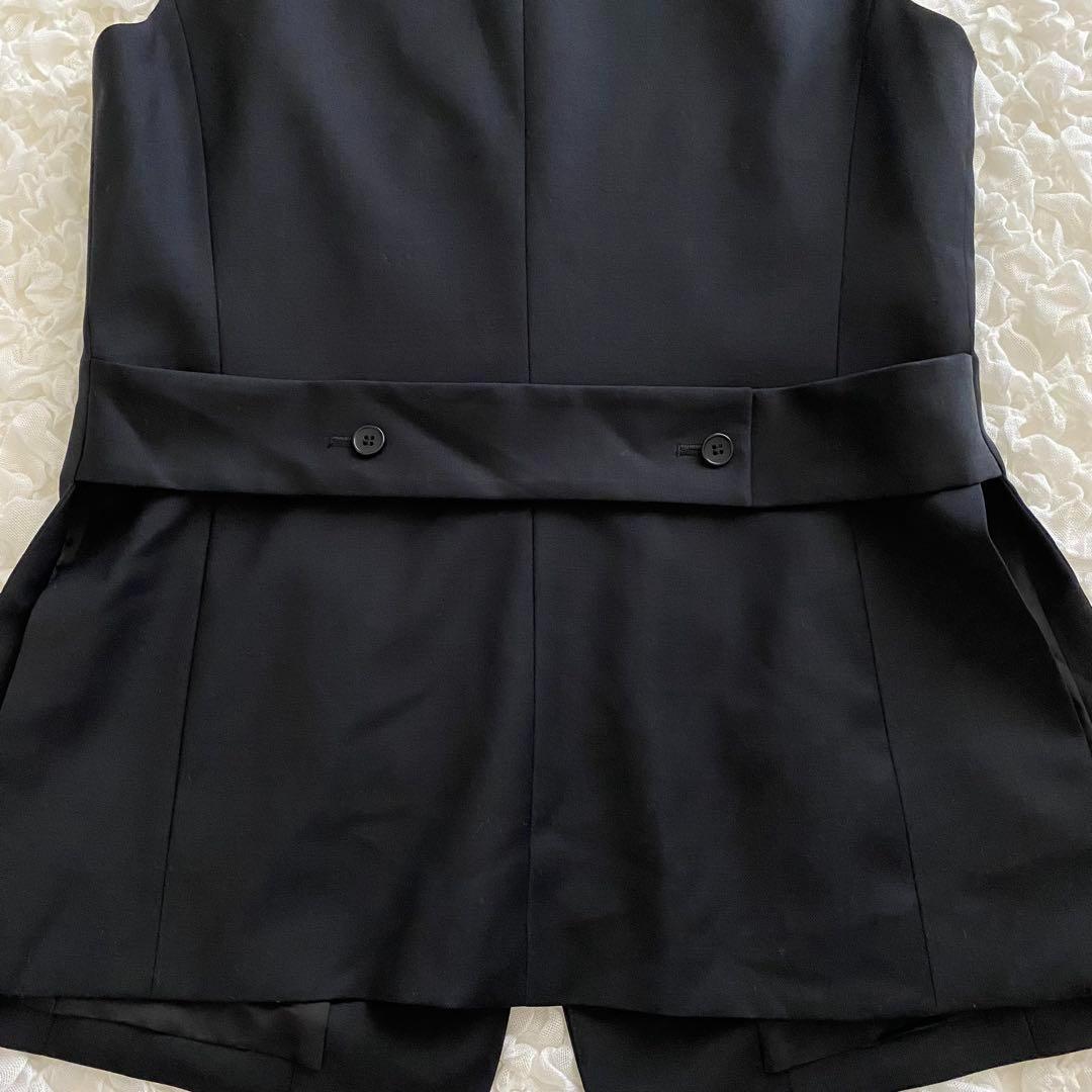 セオリーリュクス クルーネック ジレ ベスト シルク混 ストレッチ