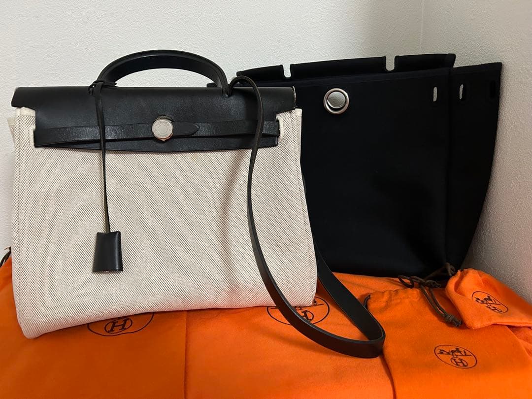 極美品　エルメス　エールバッグPM シルバー金具　ハンドバッグ　ショルダー　黒