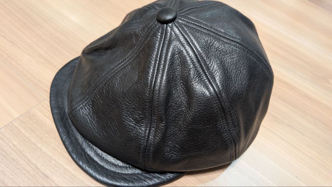 FREEWHEELERS フリーホイーラーズレザーキャスケット 黒 ボタン付き