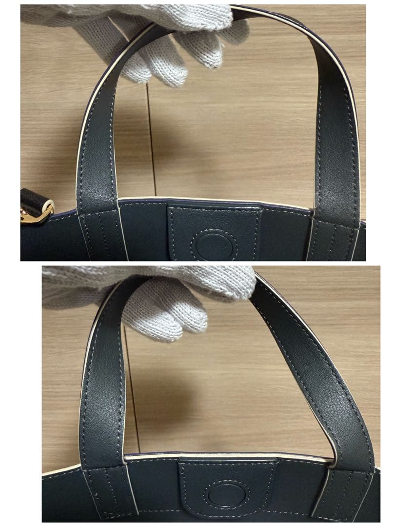 【美品】agnes b. 2wayショルダーバッグ レザー ブラック グリーン