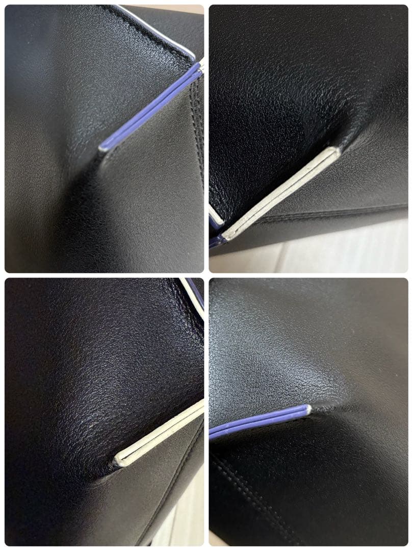 【美品】agnes b. 2wayショルダーバッグ レザー ブラック グリーン