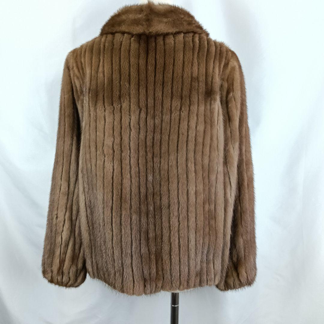 ミンク　毛皮　コート　ブラウン　B2870