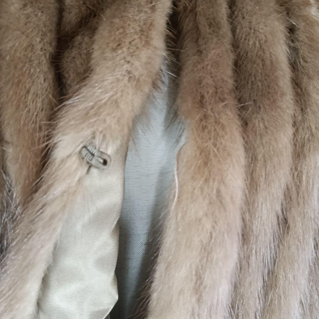 ミンク　毛皮　コート　ブラウン　B2870