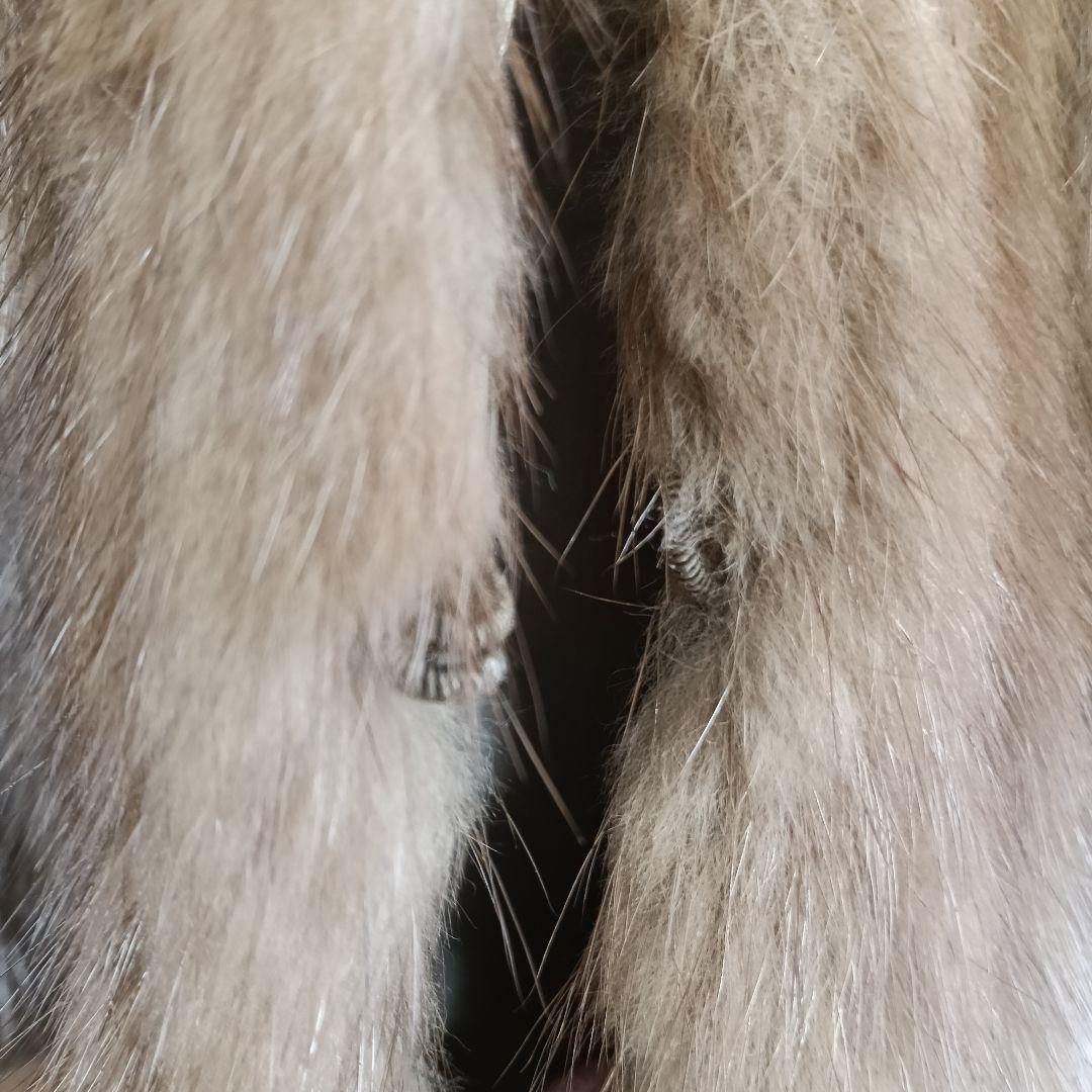 ミンク　毛皮　コート　ブラウン　B2870