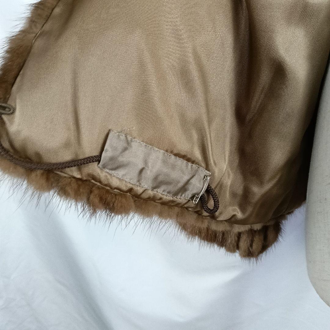 ミンク　毛皮　コート　ブラウン　B2870