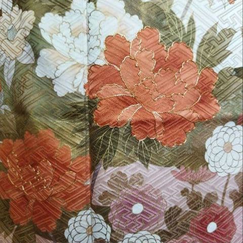 処分セール！1/18(日)まで！425.振袖7点セット 正絹　フルセット　成人式