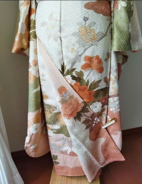 処分セール！1/18(日)まで！425.振袖7点セット 正絹　フルセット　成人式