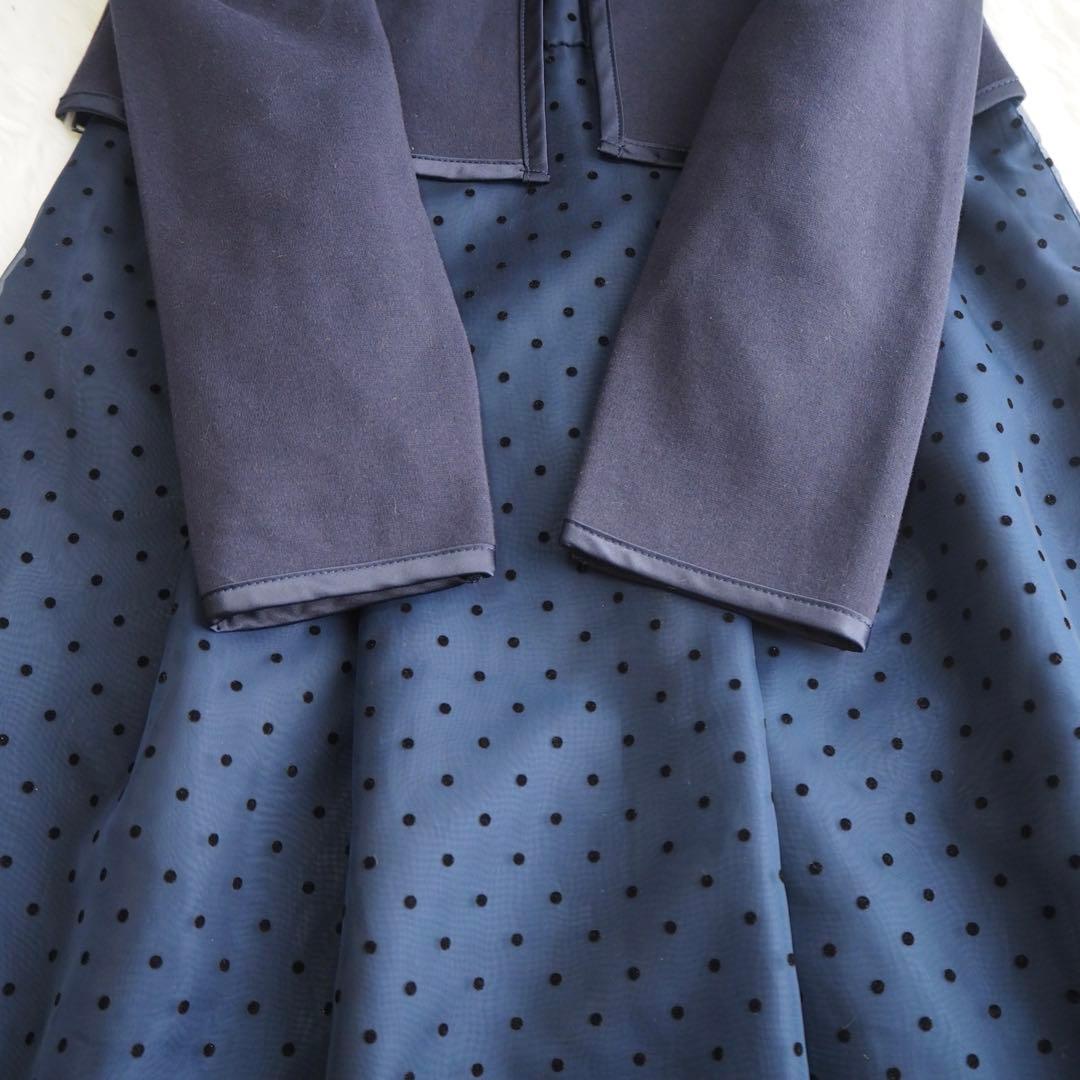 美品♡‪グリーンレーベルリラクシング フォーマル ボレロ ドット ワンピース