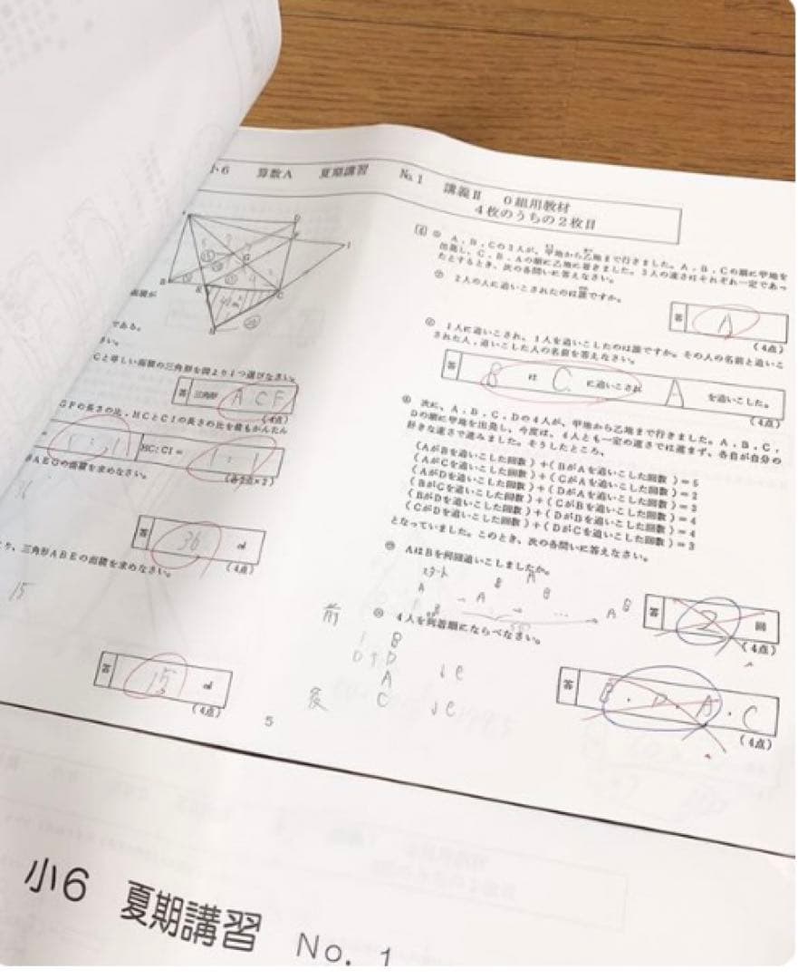 浜学園 小6 夏期講習 算数 M灘コース 0組用教材 テキストまとめ売り