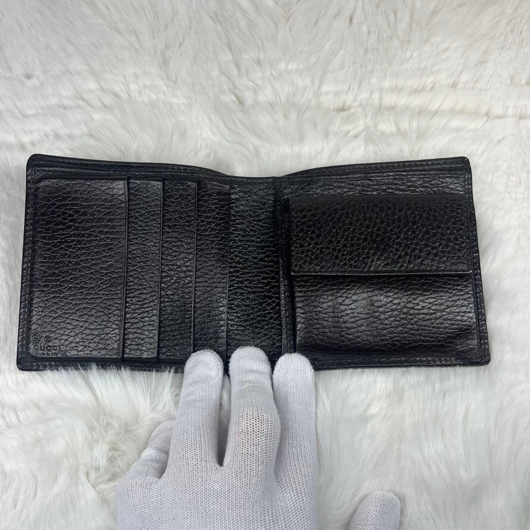 【極美品】GUCCI GGパターン 二つ折り財布