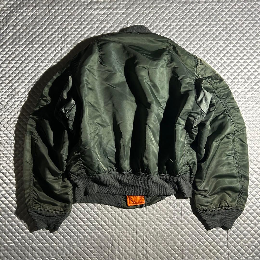 80s ALPHA USA製 民間品 3本線 MA-1 USAF 民生