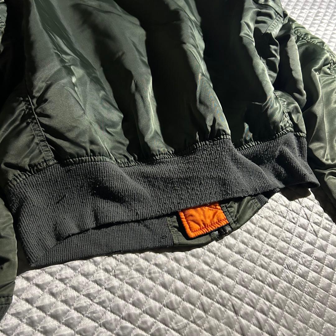 80s ALPHA USA製 民間品 3本線 MA-1 USAF 民生