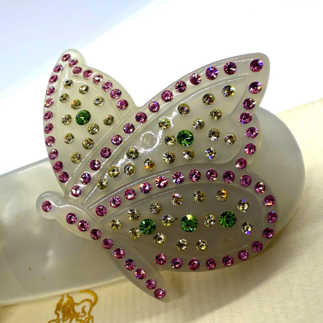 アレクサンドルドゥパリ バレッタ 蝶々 ラインストーン フランス製 希少
