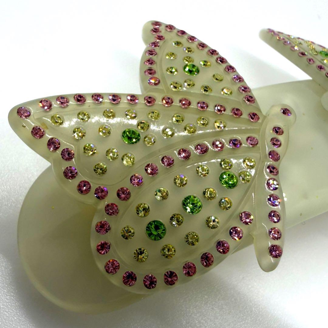 アレクサンドルドゥパリ バレッタ 蝶々 ラインストーン フランス製 希少