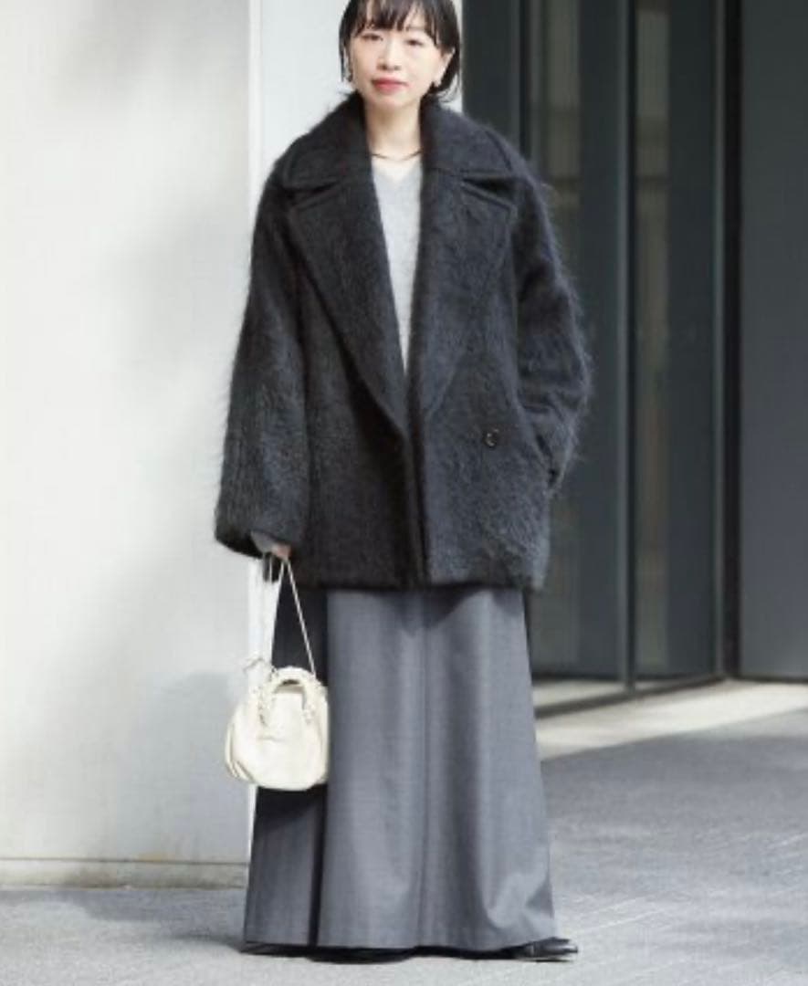 モヘヤMIXシャギーダブルコート