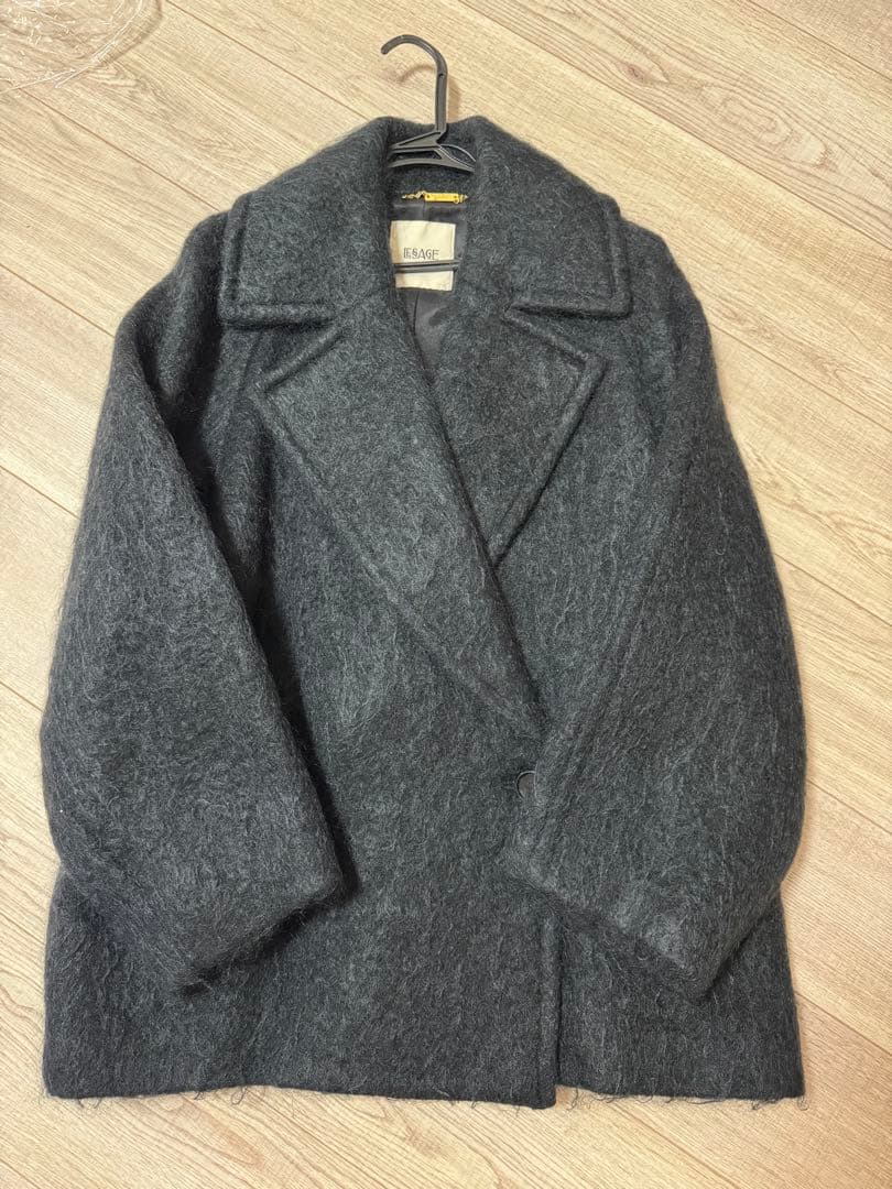 モヘヤMIXシャギーダブルコート