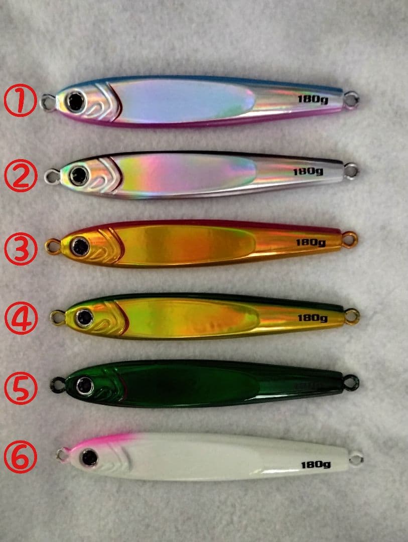 ８本 セット 180g 組合せ自由 メタルジグ TGベイト 形状 高比重