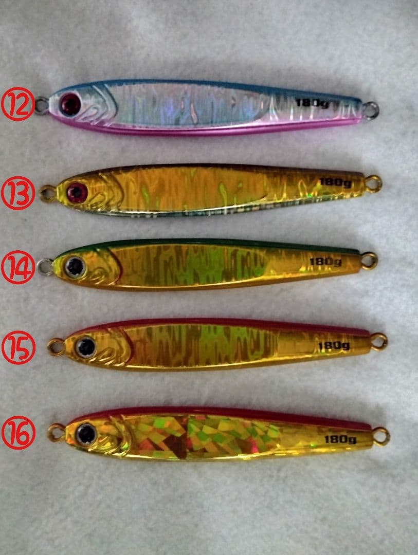 ８本 セット 180g 組合せ自由 メタルジグ TGベイト 形状 高比重