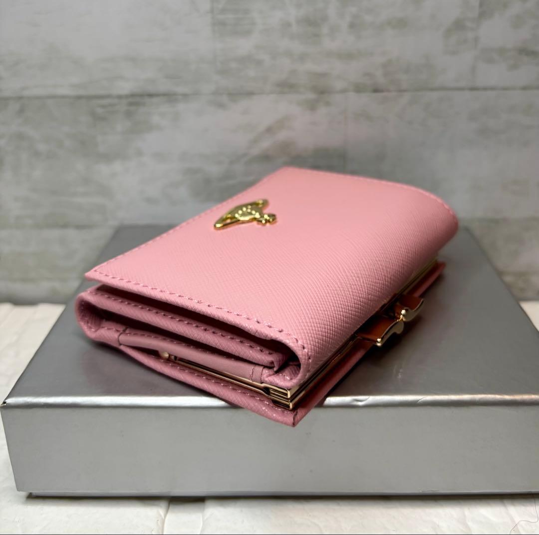 大人気ピンク！ヴィヴィアン・ウエストウッド スモールフレームウォレット ピンク